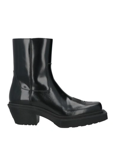 Vtmnts Man Ankle Boots Black Size 11 Soft Leather