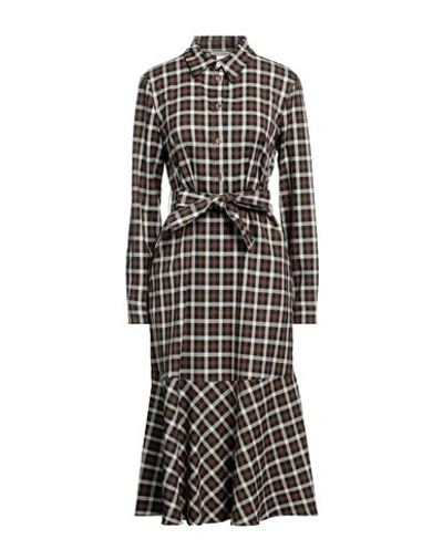 Pennyblack Woman Midi Dress Brown Size 12 Polyester, Viscose, Elastane