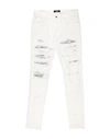 Amiri Man Denim Pants White Size 34 Cotton, Elastomultiester, Elastane