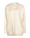 Alysi Woman Top Beige Size 4 Cotton, Silk