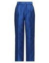 KOCHÉ KOCHÉ WOMAN PANTS BLUE SIZE 8 POLYESTER, POLYAMIDE, SILK