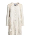 Elisa Cavaletti By Daniela Dallavalle Woman Overcoat & Trench Coat Beige Size 6 Linen, Rayon, Polyur In Beige