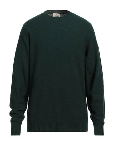 Brooksfield Man Sweater Dark Green Size 48 Wool