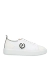 Pollini Man Sneakers White Size 12 Calfskin In White