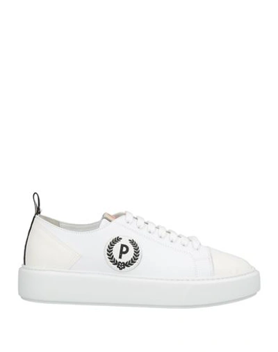 Pollini Man Sneakers White Size 12 Calfskin