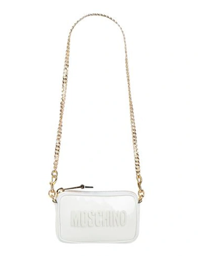 Moschino Woman Shoulder Bag White Size - Soft Leather