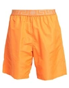 Versace Man Beach Shorts And Pants Orange Size 40 Polyester, Elastane, Polyamide