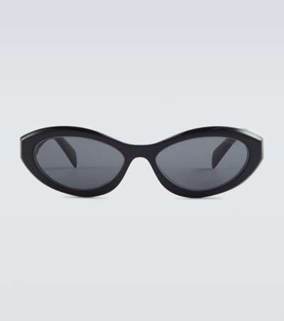 Prada Linea Rossa Rectangular Sunglasses In Black