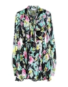 Msgm Woman Short Dress Black Size 8 Viscose In Black