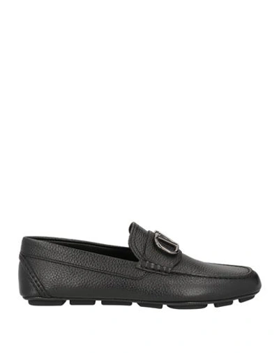 Valentino Garavani Man Loafers Black Size 8 Soft Leather