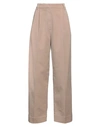 Brunello Cucinelli Woman Pants Beige Size 10 Cotton, Elastane In Beige