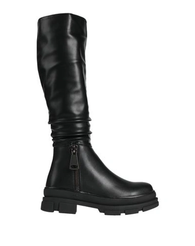 06 Milano Woman Knee Boots Black Size 9 Soft Leather