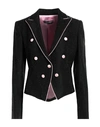 Dolce & Gabbana Woman Blazer Black Size 14 Polyester, Acetate, Silk, Polyamide, Elastane In Black