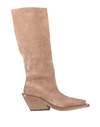 Marsèll Woman Boot Light Brown Size 8 Leather In Beige