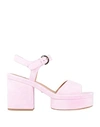 Chloé Woman Sandals Lilac Size 7 Soft Leather In Purple