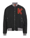 Kenzo Man Jacket Black Size L Polyester, Polyamide, Acrylic, Cotton, Elastane