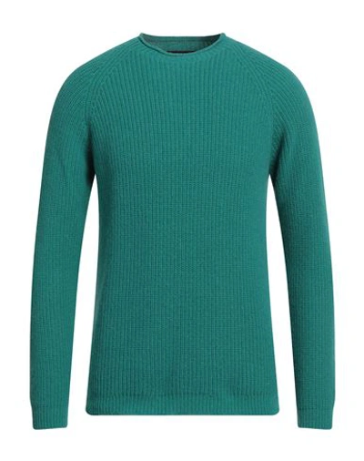 Daniele Fiesoli Man Sweater Green Size Xl Baby Alpaca Wool, Recycled Wool, Polyamide