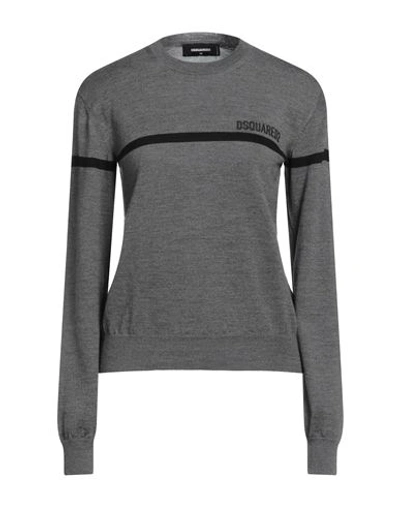 Dsquared2 Woman Sweater Grey Size Xl Virgin Wool