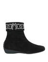Mania Woman Ankle Boots Black Size 7.5 Soft Leather In Black