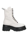 Pollini Woman Ankle Boots Off White Size 11 Calfskin