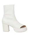 Marsèll Woman Ankle Boots White Size 8 Soft Leather