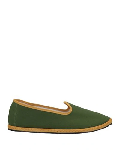 Vibi Venezia Man Loafers Green Size 11 Textile Fibers