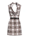 Dsquared2 Woman Short Dress Grey Size 6 Polyester In Grey