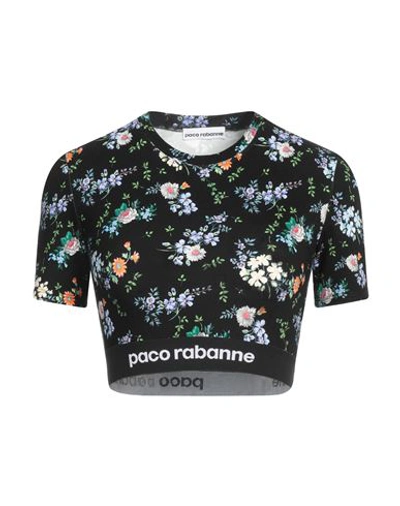 Paco Rabanne Rabanne Woman T-shirt Black Size Xs Viscose, Elastane