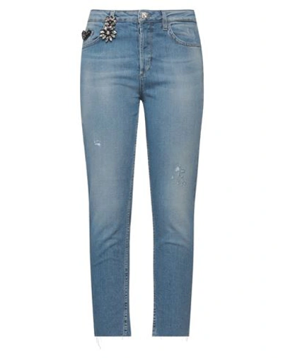 Liu •jo Woman Jeans Blue Size 27 Cotton, Polyester, Elastane
