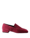 Cuplé Woman Loafers Garnet Size 8 Textile Fibers In Red