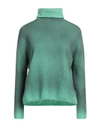 Aragona Woman Turtleneck Green Size 4 Wool, Cashmere