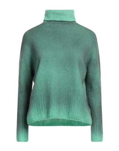 Aragona Woman Turtleneck Green Size 4 Wool, Cashmere