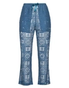 Needles Woman Pants Slate Blue Size Xs Cotton, Polyester In Blue