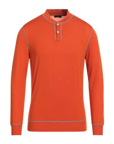 Svevo Man Sweater Orange Size M Wool