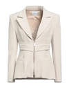 Annarita N Woman Blazer Beige Size 12 Polyester, Elastane