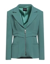 Annarita N Woman Blazer Deep Teal Size 8 Polyester, Elastane In Green