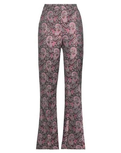 Sfizio Woman Pants Magenta Size 4 Polyester, Acetate, Viscose