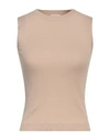 Brunello Cucinelli Woman Tank Top Beige Size Xs Cotton