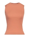 Brunello Cucinelli Woman Tank Top Rust Size Xs Cotton In Red