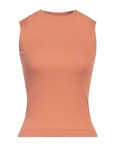 Brunello Cucinelli Woman Tank Top Rust Size Xs Cotton In Red