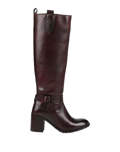 Gai Mattiolo Woman Knee Boots Dark Brown Size 11 Soft Leather