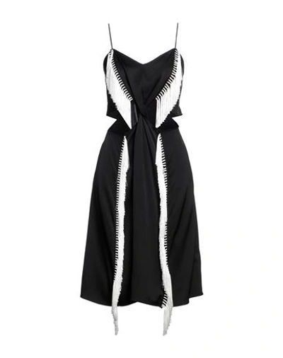 Burberry Midi Dresses In Black