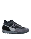 Hogan Man Sneakers Black Size 7.5 Leather, Textile Fibers
