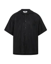 Msgm Man Shirt Black Size 16 ½ Viscose, Polyester