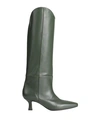 Jucca Woman Knee Boots Military Green Size 11 Soft Leather