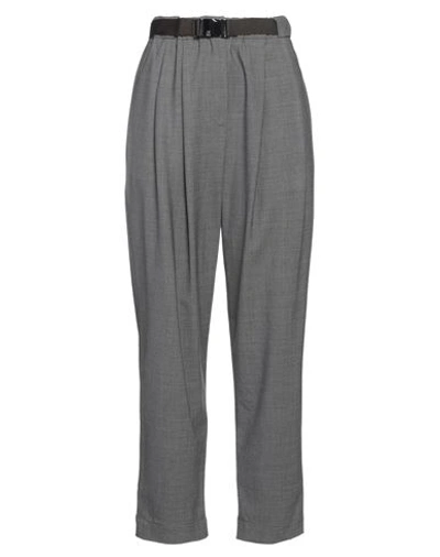 Brunello Cucinelli Woman Pants Lead Size 6 Virgin Wool, Polyamide, Elastane, Nylon, Polyester In Grey