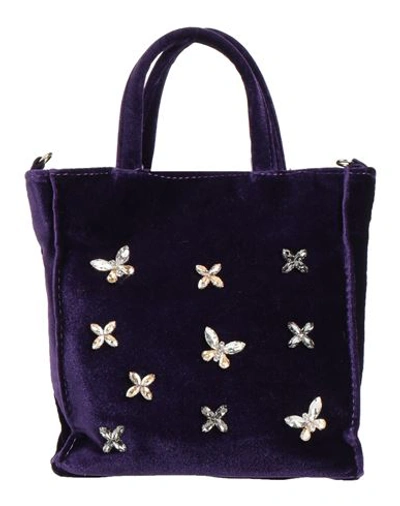 N.d.b. 968 N. D.b. 968 Woman Handbag Dark Purple Size - Textile Fibers
