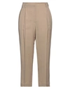 Brunello Cucinelli Woman Pants Sand Size 12 Viscose, Linen, Ecobrass In Beige