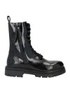 Replay Woman Ankle Boots Black Size 10 Textile Fibers In Black