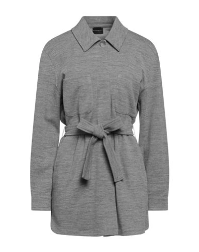 Pennyblack Woman Overcoat & Trench Coat Grey Size 8 Cotton, Wool, Polyamide, Viscose